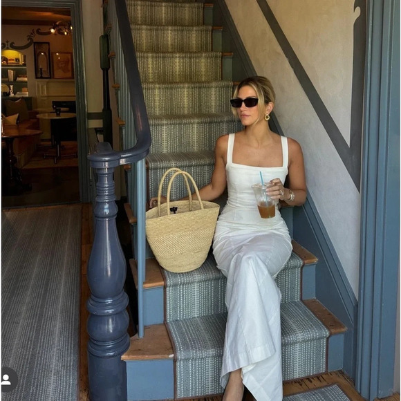 L'Academie by Marianna Renia Maxi Dress White Cotton - Picture 2 of 6